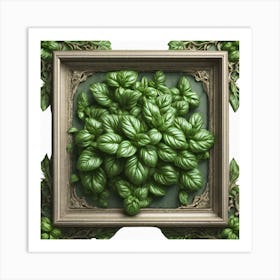 Frame Created From Basil On Edges And Nothing In Middle Trending On Artstation Sharp Focus Studio (4) Art Print