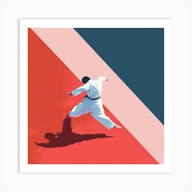 A Judo Throw Minimal Illustration 1718704876 2 Art Print