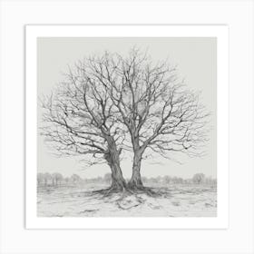 Bare Trees Art Print