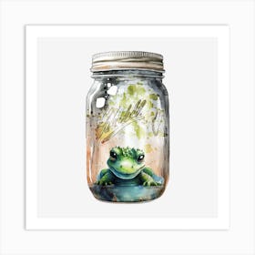 Baby Gator in a Jar Art Print