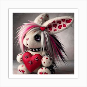 Valentine Bunny Heart Art Print