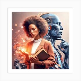 Futuristic Woman 3 Art Print