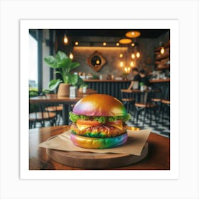 Rainbow Burger Art Print