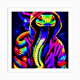 Psychedelic Street Snake Art Print