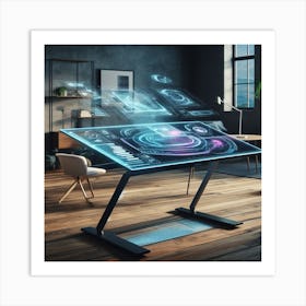 Futuristic Desk 5 Art Print