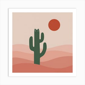 Cactus In The Desert 1 Art Print