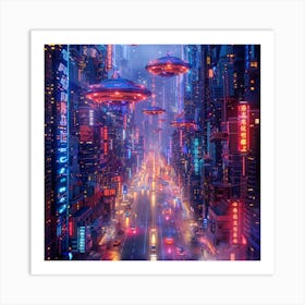 Futuristic City 3 Art Print