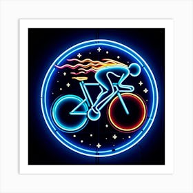 Neon Bike Sign Art Print