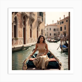 Gondola Ride In Venice Art Print