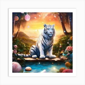 White Tiger 1 Art Print