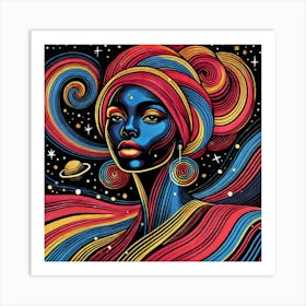 Viora Celestial Portrait Art Print