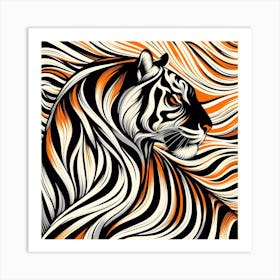Tiger Head 2 Art Print