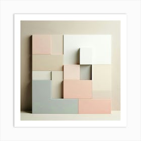 Pastel Squares Art Print