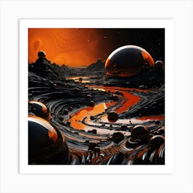 Amber Bubbling Art Print