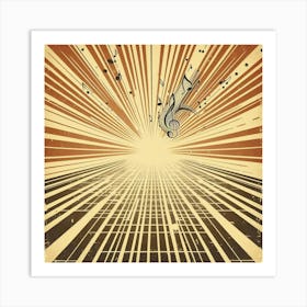 Graphic rays Art Print