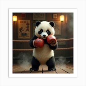 Flux Dev A Majestic Panda With Soft And Fluffy Fur Wearing A P 1 Art Print