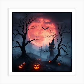 Halloween Night 1 Art Print