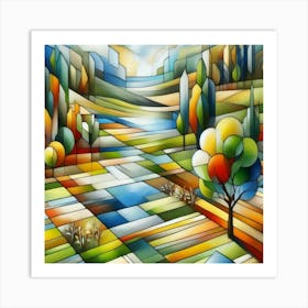 Landscape Painting 8 Art Print