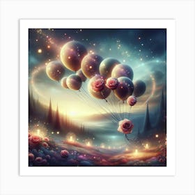 Roses In The Sky 1 Art Print