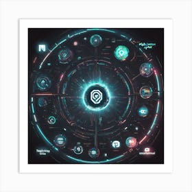 Futuristic Icons 2 Art Print