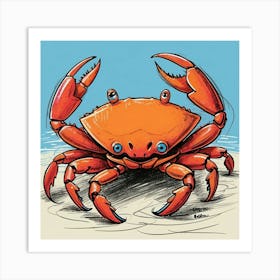 Crab On The Beach 10 Art Print