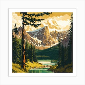 Rocky Mountain Lake Art Print