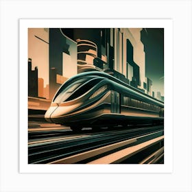 Futuristic Train Art Print