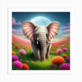 Beautiful Elephant Art Print