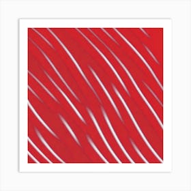 Red And White Stripes Art Print