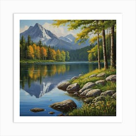 Reflection In The Lake Art Print