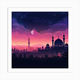 Islamic Night Sky Art Print