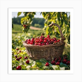 Cherry Tree In The Orchard Art Print