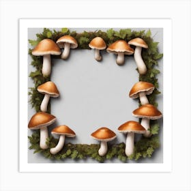 Frame Of Mushrooms 14 Art Print