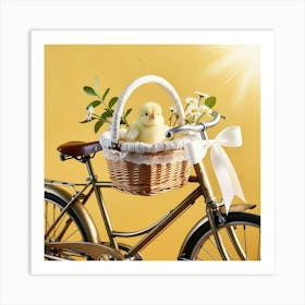 Leonardo Phoenix 09 A Vintageinspired Bicycle With A Wicker Ba 1 Art Print