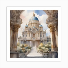 architecteur Color harmony Heaven Watercolor 1 Art Print