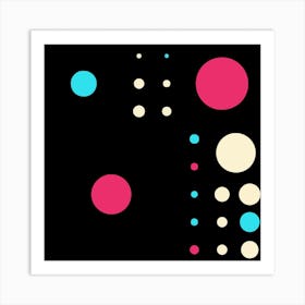 Yayay Dots Poppy Square Art Print