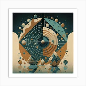 Visually captivating simple geometric artwork, 9 Art Print