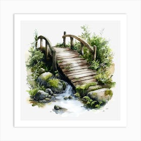 Bridge Over A Stream Poster