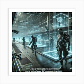 A Futuristic Science Fiction Depiction Of Stealth Art Print