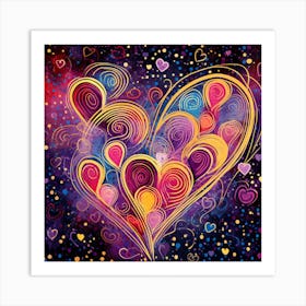 Heart With Swirls Art Print