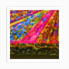 Blaze of colour in field Art Print