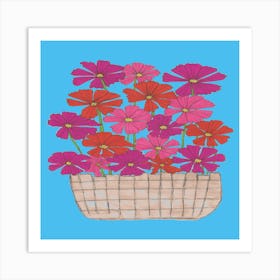 Flowers In A Basket 1 Art Print