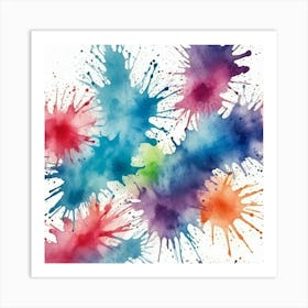 Create A Water Colored Background Isolated On White Background With Water Color Spray 3956700520 Art Print