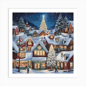 Christmas Village Art Print