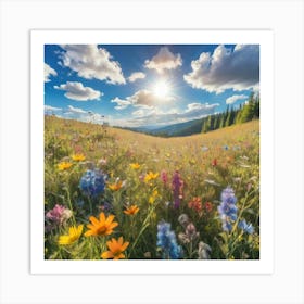 Wildflowers In The Meadow 2 Art Print