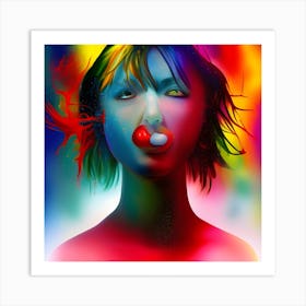 Psychedelic Girl Art Print