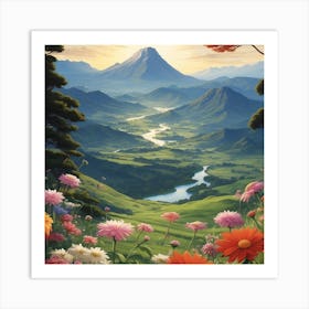 Sakura Valley Art Print