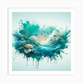 Abstract Ocean Painting Art Print