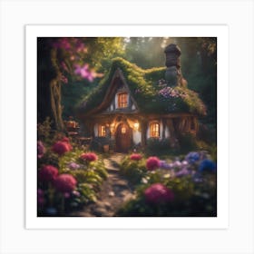 Cottage in the Woods Art Print