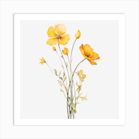 Yellow Poppies 1 Art Print